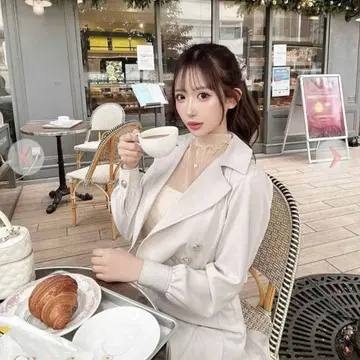 셰리미 cheri me 베이지 숏 기장 자켓 셋업