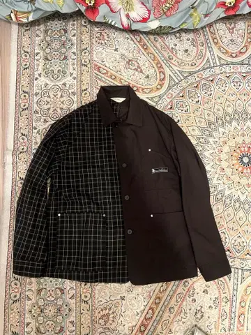 Jieda 한쪽 체크 무늬 자켓