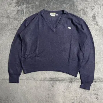 프랑스제 LACOSTE 라코스테 V넥 울 니트 스웨터