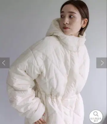 mystic 퀼팅 후드 코트