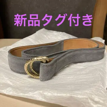 BARNEYS NEW YORK 그레이 스웨이드 벨트