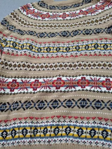 다색 무늬 긴팔 니트 스웨터 랄프 로렌