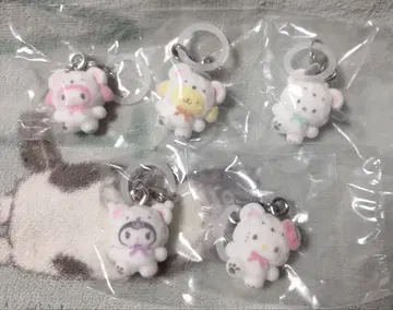 산리오 메지루시 액세서리 ~푹신푹신 스노우~ 5종 세트 세미 컴플리트