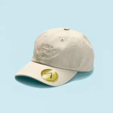 Aqua Timez 베이지 자수 로고 캡 미사용