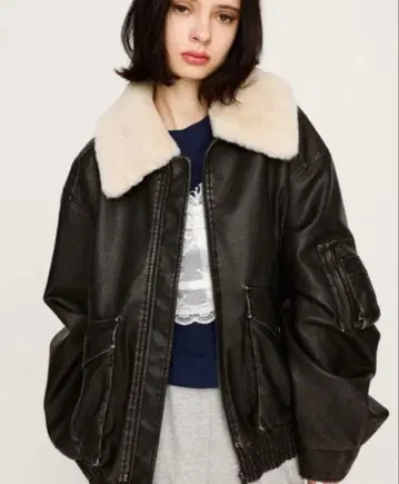 SLY WASHED PUFFER 블루종