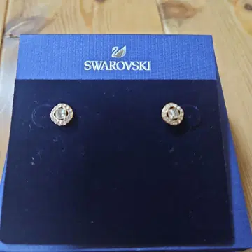 Swarovski 핑크 골드 크리스탈 귀걸이