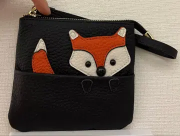 천연 가죽 파우치 여우