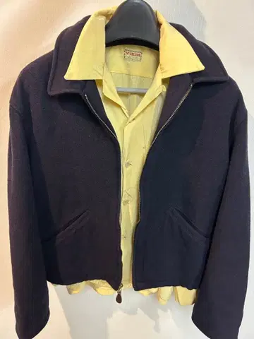 McGREGOR 맥그리거 레이온 오픈 카라 셔츠  연한 노란색