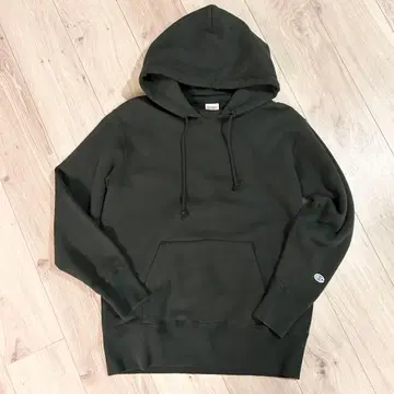 Champion 런택 블랙 속기모 후드티 L 사이즈