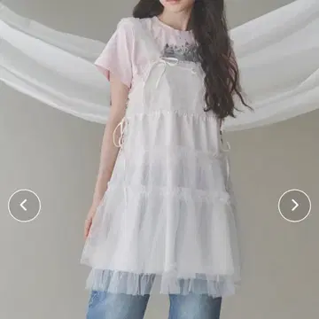 marry jenny 튤 코르셋 미니 원피스 화이트