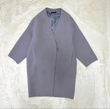 스터닝 루어 캐시미어 노카라 코트 코쿤 오버 사이즈