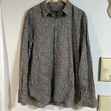 PS Paul Smith 꽃무늬 긴팔 셔츠 XL 블랙