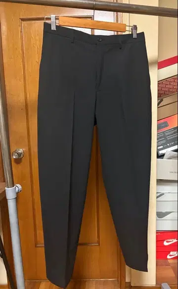 그린 라벨 FREELITCH 오버 프레스 슬랙스 블랙 L