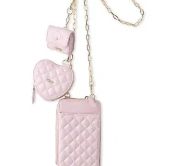 USAGI ONLINE 한정판 퀼팅 3SET 멀티 숄더 핑크