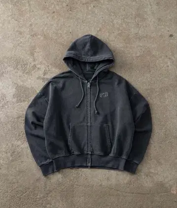 후드티 더블 지퍼 숏 후디 [ 짧은 기장 ]