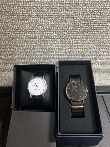 화이트 블랙 손목시계 세트