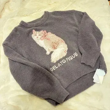 GELATO PIQUE 베비모코 CAT 자카드 풀오버 그레이