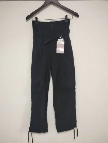 milybilet 미위비 레드 하이웨스트 벨트 카고 팬츠 S