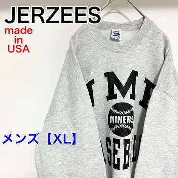 YBK6 [미국제] 저지 맨투맨 [남성용 XL] 긴팔 화이트 그레이