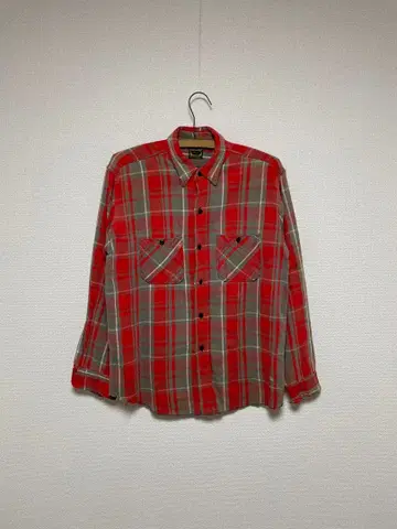 60s USA DEE CEE 배색 플란넬 셔츠 헤비