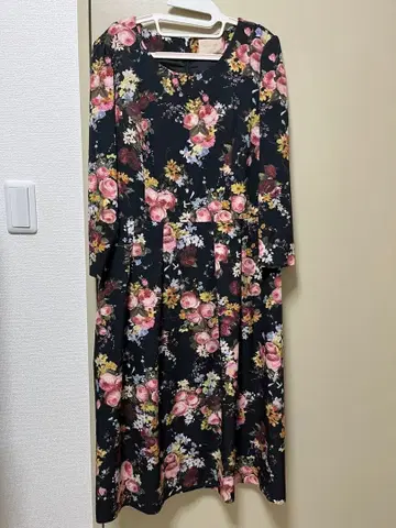 로즈 티아라 롱 원피스 꽃무늬 42