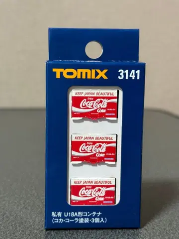 TOMIX 3141 사유 U18A형 컨테이너 (코카 콜라 도색 3개입)