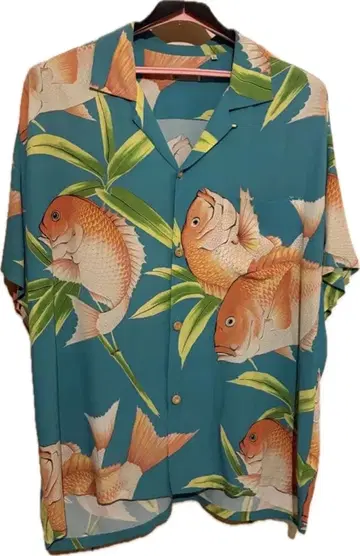 선서프 하와이안 셔츠 SS38925 'RED SNAPPER' 터콰이즈 L