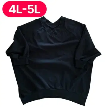 빅 사이즈 튜닉 종이상자 니트 V넥 풀오버 (4L-5L)