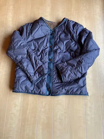 자유구 브라운 리버서블 퀼팅 자켓