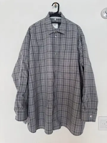 OAMC 그레이 체크 셔츠