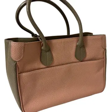 A.D.M.J 가죽 토트백 핑크 x 그레이지 수납 가방 포함