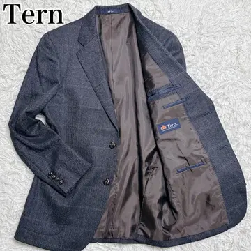미사용급 Tern 테일러드 자켓 남성용 호두 단추 체크 L