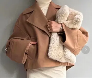 가격 인하 불가 콜라주 개럴개런트 숏 기장 코트 카멜