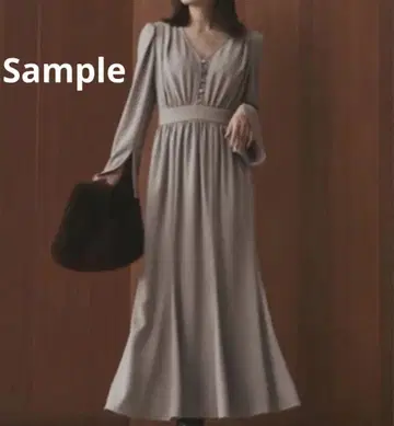 택 포함 새상품 머메이드 플레어 슬리브 원피스 라벤더 M