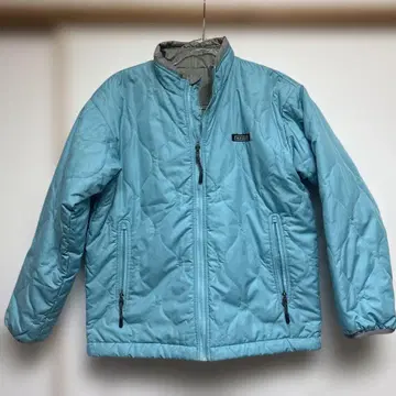 리버서블 AIGLE 스카이블루 퀼팅 다운 자켓