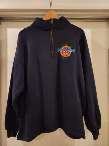 Hard Rock CAFE 하프 지퍼 맨투맨 트레이닝복 S 사이즈