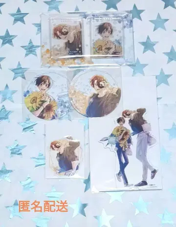 사사키와 미야노 애니메이트 카페 특전 코스터 아크릴 스탠드 등 5점 세트
