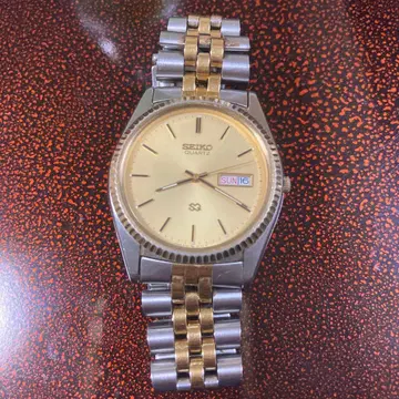 SEIKO 쿼츠 5Y23-8A60 데이데이트 라운드 콤비 컬러