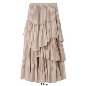 SNIDEL 스나이델 볼륨 캉캉 스커트 핑크 베이지 1 사이즈