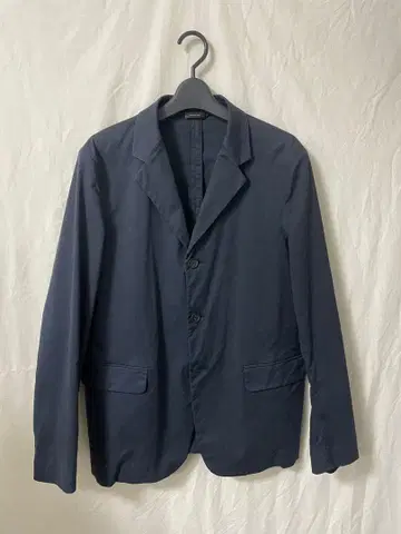 새상품급 JIL SANDER 네이비 코튼 테일러드 자켓