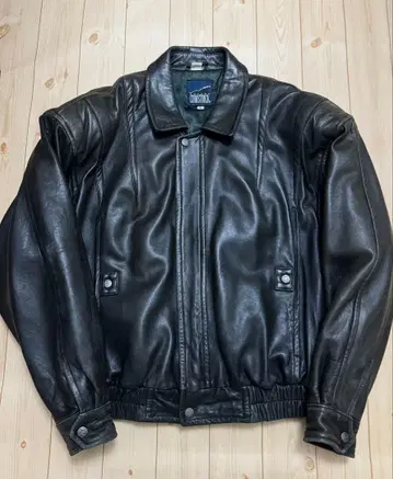 90s Robert Comstock 천연 가죽 가죽 자켓 플라이트 자켓