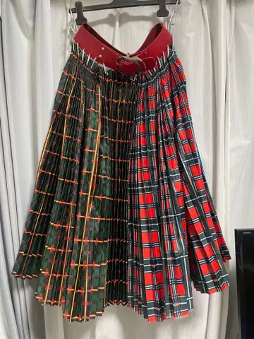 CHOPOVA LOWENA 스커트 빨간색 벨트