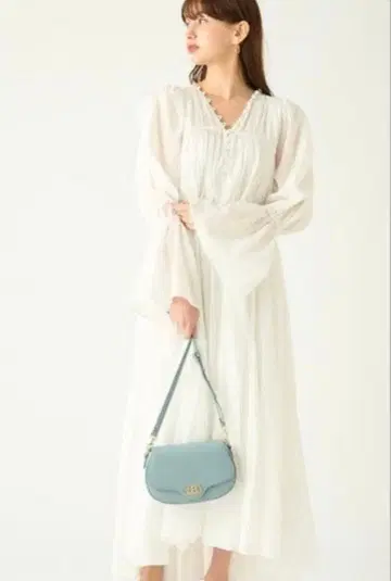 SNIDEL 코튼 볼륨 롱 원피스 스나이델 원피스