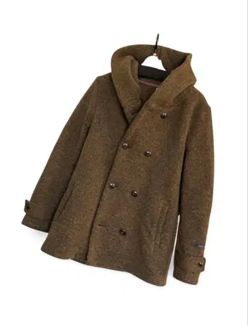 어반 리서치 도어즈 울 더블 브레스트 후드 부착 코트