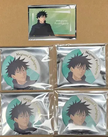 주술회전 Class Photo 금박 빅 캔뱃지 특전 카드 후시구로