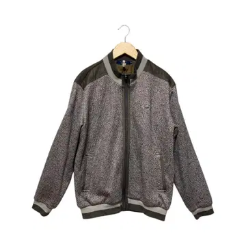 크로커다일 스포츠 남성용 L 지퍼 자켓 그레이 방풍 안감 포함