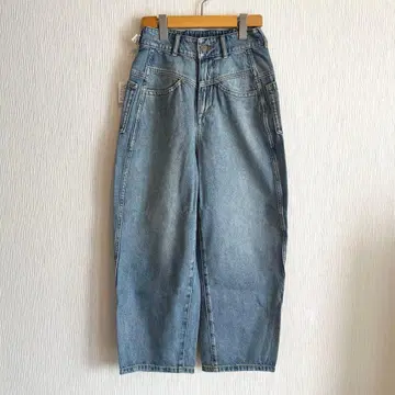 커브 데님 블루 데님 카페티