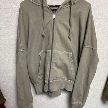 ZARA 베이지 풀 집업 후드티 M