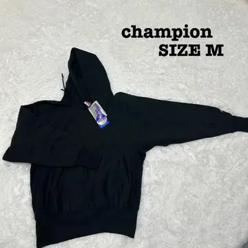 Champion 후드티 풀오버 블랙 M 택 포함 [168]