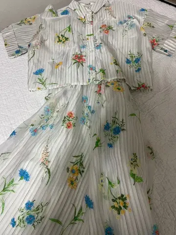 FURFUR 꽃무늬 스트라이프 셋업